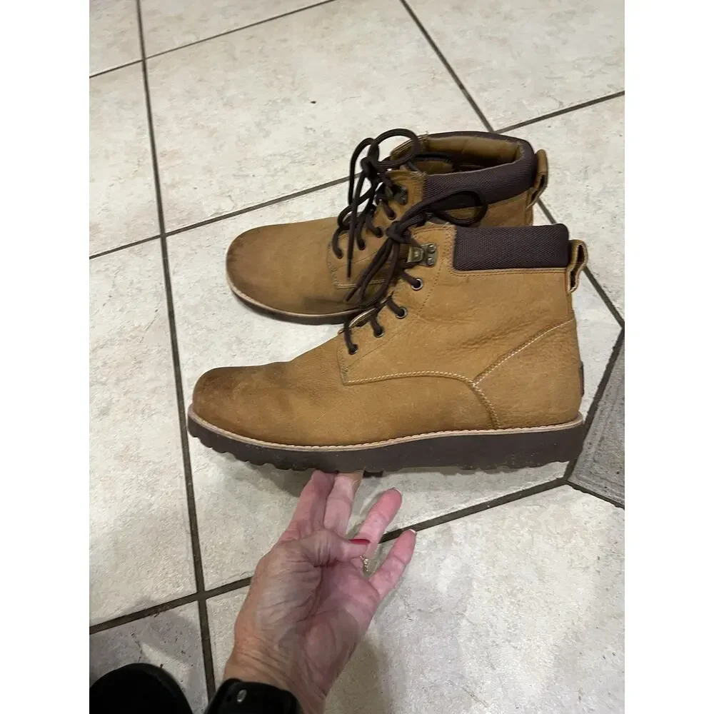 Ugg Mens Wheat Brown Seton TL Boots Waterproof Shearling Lined Sz 13